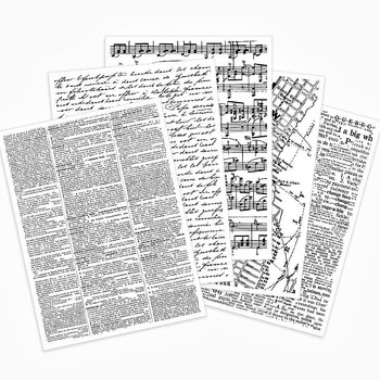 Hero Arts Rub-Ons: Collage Backgrounds 1