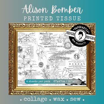 PaperArtsy Printed Tissue Collage Paper: Alison Bomber