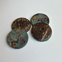 SOLD: Coconut Shell Buttons Set of 4