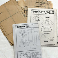 Vintage Sewing Patterns & Instruction Pack