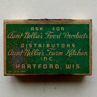 SOLD: Vintage Aunt Nellie's Safety Match Box