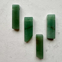 Long Slice Gemstone Aventurine Beads: Set of 12