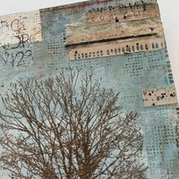 Bare Trees, Grey Lights: Original Mixed Media Art