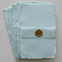 NEW: Sky Blue Handmade Paper: Set of 10