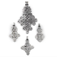SOLD: Ethiopian Silver Coptic Cross Pendant Set