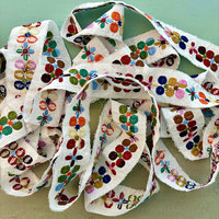 Embroidered Trim Fabric Ribbon: Fields of Color