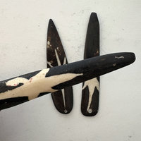 SOLD: Kenyan Batik Bone Pendant: Star Spear