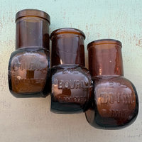 SOLD: Antique Amber Glass Bovril Bottle