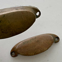 SOLD: Vintage Brass Drawer Pulls: Set of 2