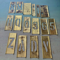 Vintage Brass Stencil Set