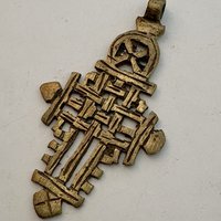 SOLD: Ethiopian Brass Coptic Cross Pendant #4