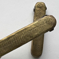 African Debossed-Metal Hollow Beads: Extra Large Set of 2