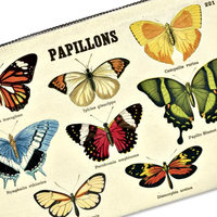 Zippered Pouch: Papillons