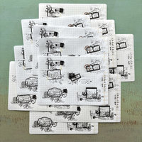 French Collage Clear Adhesive Elements