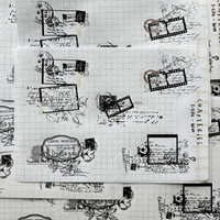 French Collage Clear Adhesive Elements