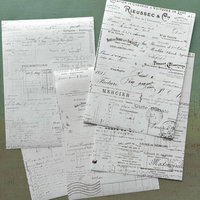 French Ephemera Clear Adhesive Sheets