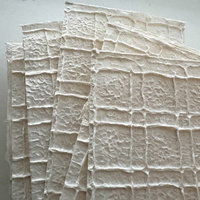 French Natural Handmade Paper: Grid