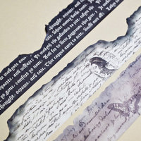CoraCreaCrafts Washi Tape Set: Burnt Writing