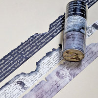 CoraCreaCrafts Washi Tape Set: Burnt Writing