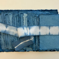 Paper Bundle with Canvas Wrap + Cotton Ribbon: Indigo 