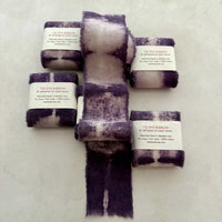 Natural Tie Dyed Cotton Ribbon Set: Madder Lilac