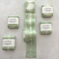 Natural Tie Dyed Cotton Ribbon Set: Mulberry Green