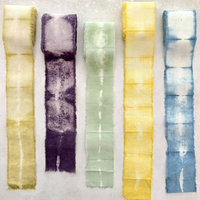 Natural Tie Dyed Cotton Ribbon Set: Multi-Color