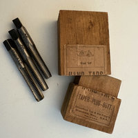 SOLD: Vintage Hand Tap Set in Wooden Box