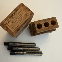SOLD: Vintage Hand Tap Set in Wooden Box