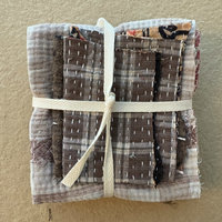 Kantha Stitch Large Scrap Bundle: Earth 4