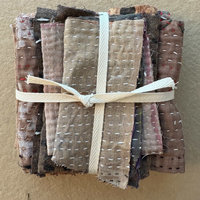 Kantha Stitch Large Scrap Bundle: Earth