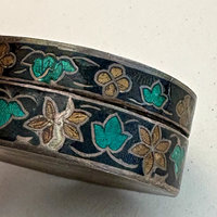 SOLD: Sterling Silver Enamel Pill Box: Elephant