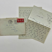 Original Ephemera: 1951 Letter and Envie