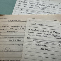 Original Ephemera: 1920 Railway Co. Freight Bill Set of 3