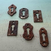 Vintage Rusty Escutcheon Plate l Set