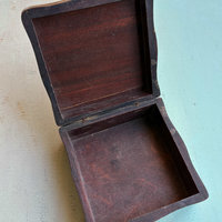 SOLD: Vintage Gold Wood Box with Portrait