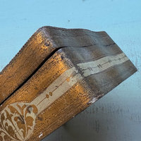 SOLD: Vintage Gold Wood Box with Portrait