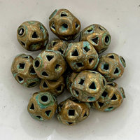 Indian Sheet Brass Patina Beads