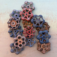 SOLD: Vintage Rustic Faucet Handles Set