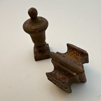 Vintage Rustic Finial Duo