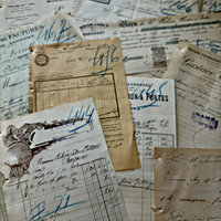 Antique French Ephemera & Receipts: Set of 7