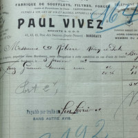 Antique French Ephemera & Receipts: Set of 7