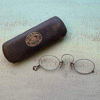Vintage Pince-Nez Spectacles in Case