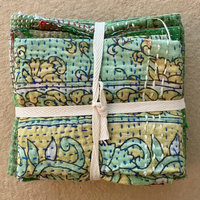 Kantha Stitch Large Scrap Bundle: Forest 1