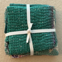 Kantha Stitch Large Scrap Bundle: Forest 2