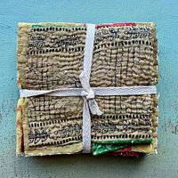 Kantha Stitch Large Scrap Bundle: Harvest 2