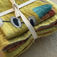 Kantha Stitch Large Scrap Bundle: Harvest 2