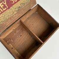 SOLD: Wooden 2-Compartment Cigar Box: Honey Suckle 