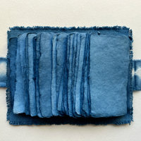Paper Bundle with Canvas Wrap + Cotton Ribbon: Indigo Small