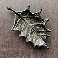 Patina Metal Leaf Tray: 1